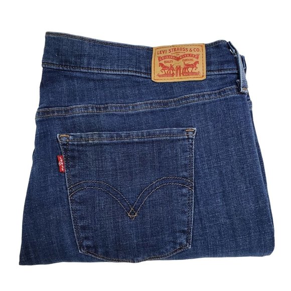 Levi's Denim - Levi's Classic Straight Jeans Womens Sz 16W Medium Wash Denim Mid Rise Stretch